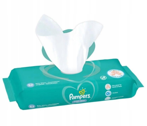 Pampers Fresh Clean Chusteczki Nawilżane 4x52SZT (208 szt) Pampers Fresh Clean Chusteczki Nawilżane 4x52SZT (208 szt)
