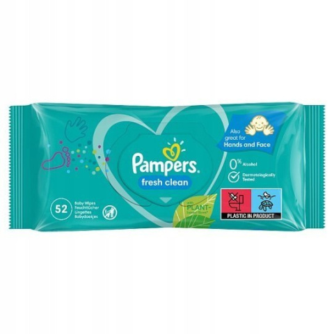 Pampers Fresh Clean Chusteczki Nawilżane 4x52SZT (208 szt) Pampers Fresh Clean Chusteczki Nawilżane 4x52SZT (208 szt)