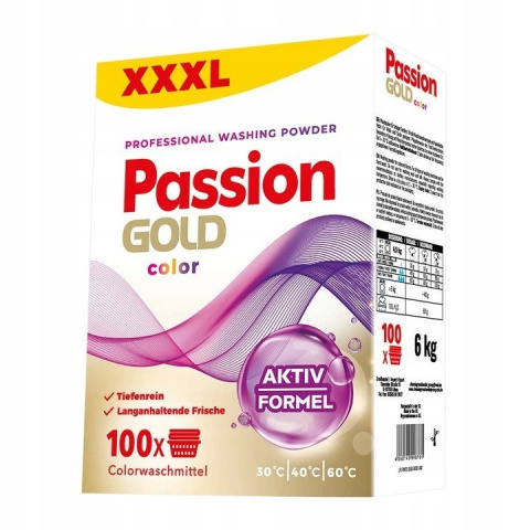 Passion GOLD Proszek 100prań 6kg Color Passion GOLD Proszek 100prań 6kg Color