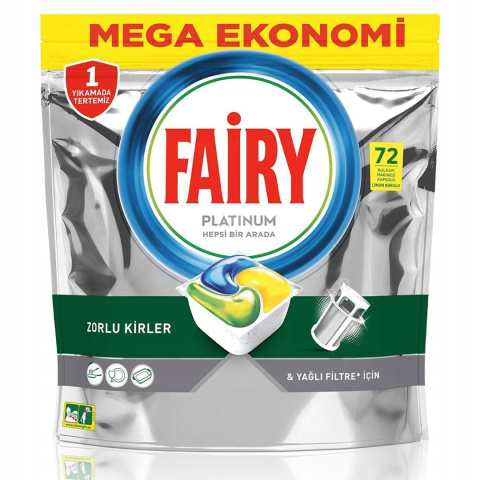 Kapsułki do Zmywarki Fairy Platinum All in One 72 Sztuki Kapsułki do Zmywarki Fairy Platinum All in One 72 Sztuki