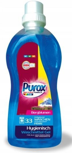 PUROX Ekologiczny Niemiecki żel do prania Kolor 1l PUROX Ekologiczny Niemiecki żel do prania Kolor 1l