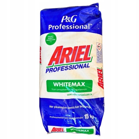 Ariel Professional White Max proszek do prania białego 15kg Ariel Professional White Max proszek do prania białego 15kg