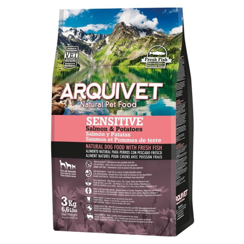 Arquivet Sensitive łosoś z ziemniakami 3 kg Arquivet Sensitive łosoś z ziemniakami 3 kg