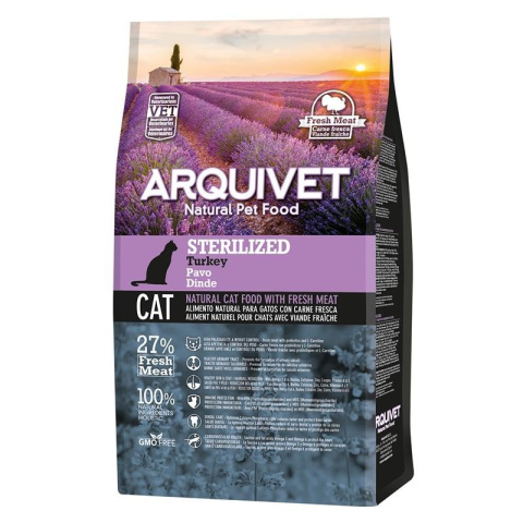 Arquivet Sucha karma dla kotów sterylizowanych z indykiem 1,5 kg Arquivet Sucha karma dla kotów sterylizowanych z indykiem 1,5 kg