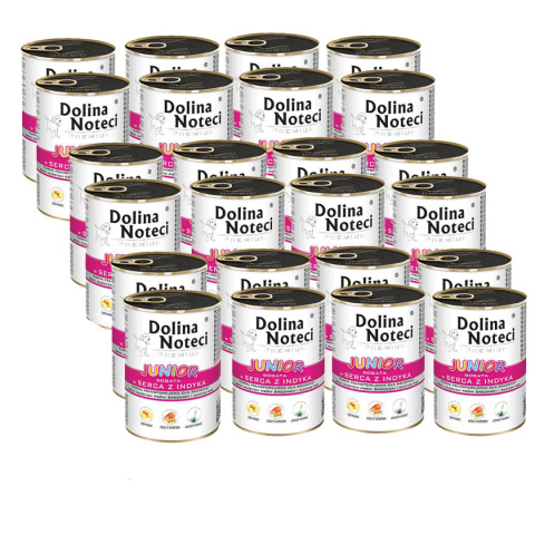 Dolina Noteci Junior bogata w serca z indyka 24 x 400 g Dolina Noteci Junior bogata w serca z indyka 24 x 400 g