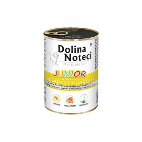 Dolina Noteci Premium Junior bogata w żołądki z kurczaka 400 g Dolina Noteci Premium Junior bogata w żołądki z kurczaka 400 g