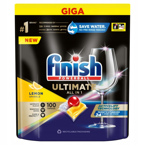 Finish Kapsułki do zmywarki Lemon Ultimate All in 1 - 100 szt Finish Kapsułki do zmywarki Lemon Ultimate All in 1 - 100 szt
