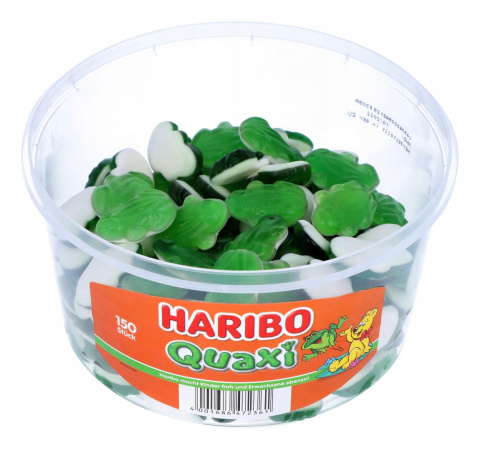Haribo Żelki Quaxi Żabki 150 szt/1050g DE Haribo Żelki Quaxi Żabki 150 szt/1050g DE
