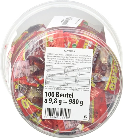 Żelki Haribo Happy Cola 100 mini torebek 980g Żelki Haribo Happy Cola 100 mini torebek 980g
