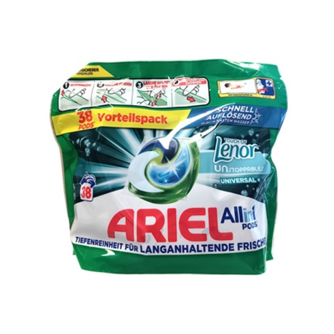 Ariel 38 prań kapsułki 3in1 Uniwersal Touch of Lenor