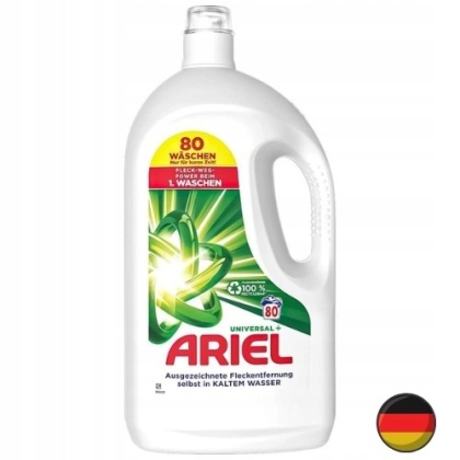 Ariel Universal+ Uniwersalny Żel do Prania 4L 80 prań DE