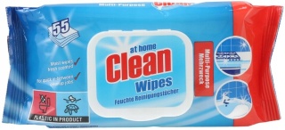 At Home Clean chusteczki czyszczące uniwersalne nawilżane 55 sztuk