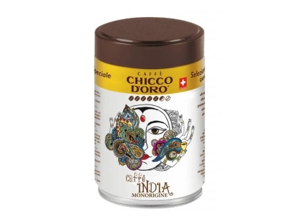Chicco d’Oro India Kawa Mielona 250 g - aromatyczna mieszanka Arabiki i Robusty z południowych Indii