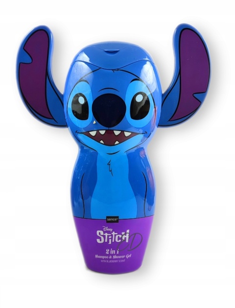 Disney Lilo & Stitch żel i szampon 2w1 dla dzieci 300 ml 2D Stitch niebieski Blueberry