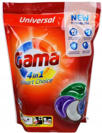 Gama/Vizir 4in1 Universal kapsułki do prania tkanin białych i kolorowych 60 szt.