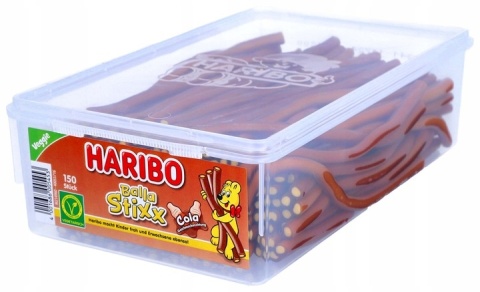 Haribo Balla Stixx Cola 150 szt. 1125g żelki colowe bez żelatyny Haribo Balla Stixx Cola 150 szt. 1125g żelki colowe bez żelatyny