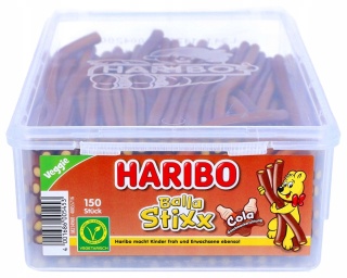 Haribo Balla Stixx Cola 150 szt. 1125g żelki colowe bez żelatyny