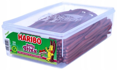 Haribo Balla Stixx Kable Wiśniowe 150 szt. 1125g - niemieckie żelki wegetariańskie Haribo Balla Stixx Kable Wiśniowe 150 szt. 1125g - niemieckie żelki wegetariańskie