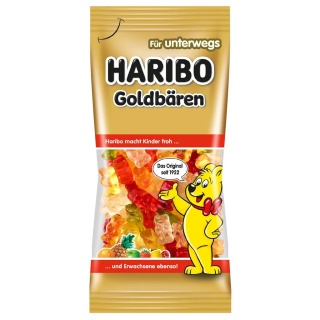 Haribo MINI Złote Misie Żelki 75g DE - Klasyczne owocowe smaki w mini opakowaniu
