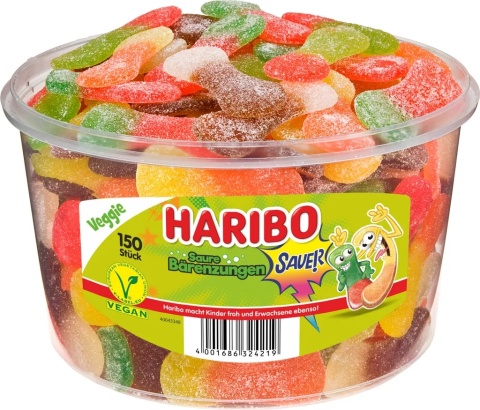 Haribo Żelki Jeżyki 1350 g DE - Kwaśne języki misia, oryginalne opakowanie Haribo Żelki Jeżyki 1350 g DE - Kwaśne języki misia, oryginalne opakowanie