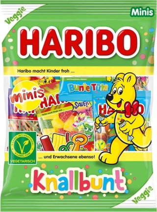 Haribo Żelki Knallbunt Minis 230g - Mieszanka kolorowych klasyków Haribo