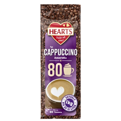 Kawa cappuccino Hearts Amaretto 1000g