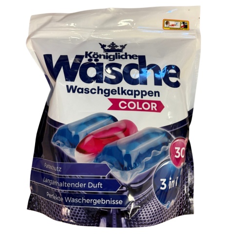 Königliche Wäsche Kapsułki do prania 3w1 Kolor DE - 30 szt Königliche Wäsche Kapsułki do prania 3w1 Kolor DE - 30 szt