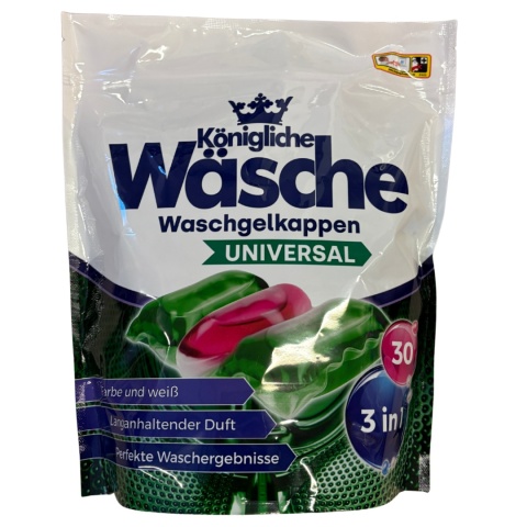 Königliche Wäsche Kapsułki do prania Uniwersalne 3w1 - 30 szt DE Königliche Wäsche Kapsułki do prania Uniwersalne 3w1 - 30 szt DE