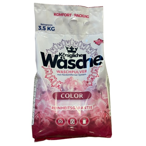 Königliche Wäsche Proszek do prania kolorów 3,5 kg DE - 50 prań Königliche Wäsche Proszek do prania kolorów 3,5 kg DE - 50 prań