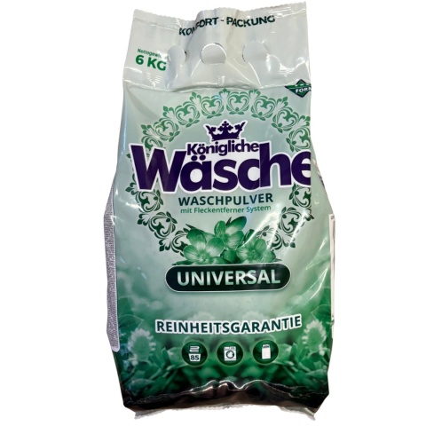 Königliche Wäsche Proszek do prania uniwersalny 6 kg DE - 80 prań Königliche Wäsche Proszek do prania uniwersalny 6 kg DE - 80 prań