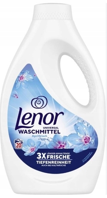 Lenor Żel do Prania 2w1 Aprilfrisch 1L - Głęboka świeżość z Niemiec, 20 prań