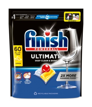 FINISH Powerball ultimate all in1 Lemon Tabletki do zmywarki kapsułki 60szt