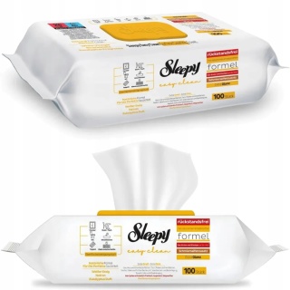 Sleepy Chusteczki Czyszczące Uniwersalne Easy Clean Yellow 100 sztuk eukaliptus