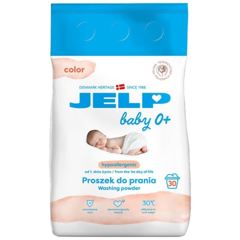 JELP Baby 0+ hipoalergiczny proszek do prania kolorów dla dzieci 2,25 kg 30 prań