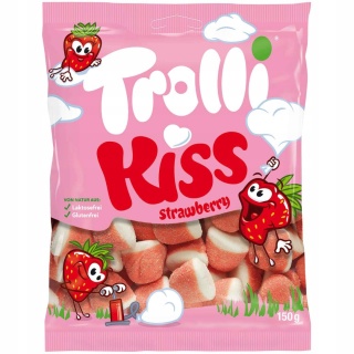 Trolli Kiss Strawberry żelki pianki truskawkowe 150 g miękkie i aromatyczne