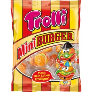 Trolli Mini Burger Bag żelki 170 g mini hamburgery