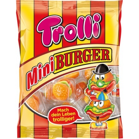 Trolli Mini Burger Bag żelki 170 g mini hamburgery