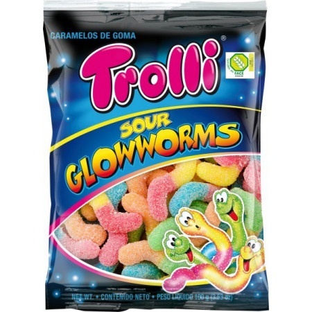 Trolli Saure Glühwürmchen żelki kwaśne świetliki 150 g owocowe robaczki