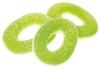 Trolli Żelki Jabłkowe Apfel Ringe 150 g, kwaśne kółka z witaminami