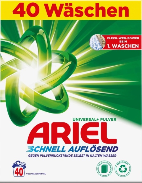 Ariel Universal+ proszek do prania uniwersalny 2,4 kg 40 prań