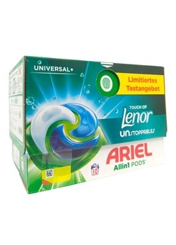 Ariel kapsułki do prania 3w1 uniwersalne Touch of Lenor niemieckie 100 szt