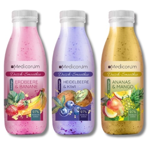 Dr Medicorum zestaw Smoothie do ciała żeli pod prysznic peelingujących (3 x 400 ml)