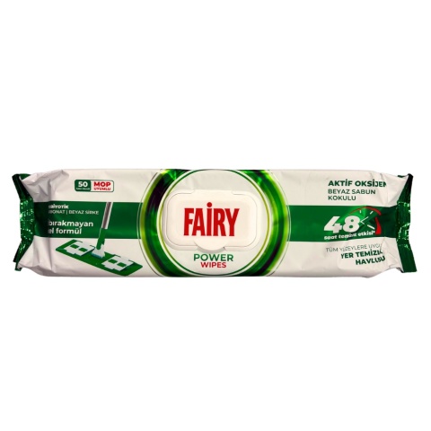 Fairy Power Wipes wkłady do mopa Białe Mydło 50 sztuk