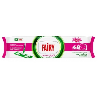 Fairy wkłady do mopa nawilżane chusteczki Lilia 50 sztuk