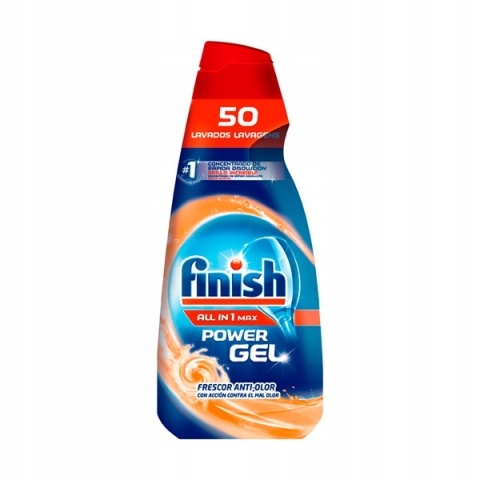 Finish All-in-One Anti-Odor Fresh żel do zmywarki pomarańczowy 1 l 50 myć