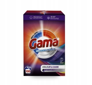 Gama/Vizir proszek do prania kolorów i ciemnych czarnych tkanin 6kg 100 prań Color&Dark