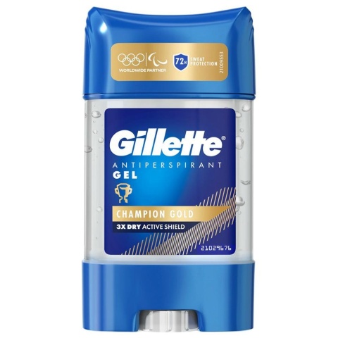 Gillette Men Champion Gold antyperspirant w żelu 70 ml 72h ochrona i świeżość