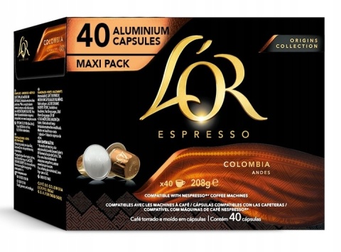 Kapsułki do Nespresso L’OR Espresso Colombia 40 sztuk