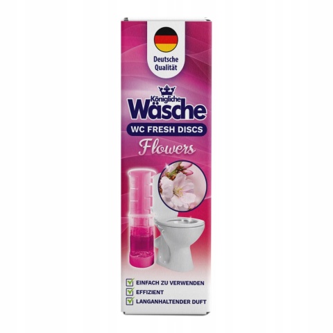 Königliche Wäsche WC Fresh Discs Flowers 60 ml niemiecki krążek żelowy do WC