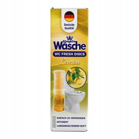Königliche Wäsche WC Fresh Discs Lemon 60 ml niemiecki krążek żelowy do WC